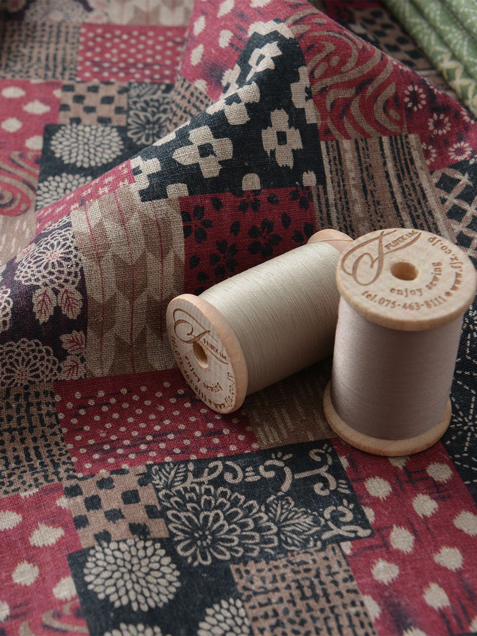Japanese Patchwork Fabric: Cotton Linen Blend, Sewing Material (57" Wide)