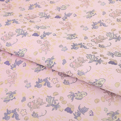 Goldfish Brocade Fabric: 59"W Rayon Blend for Cheongsam, Decor & Sewing