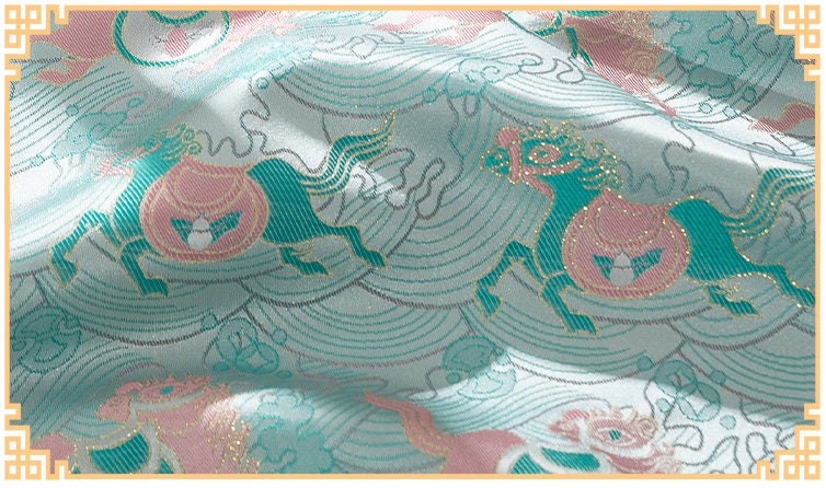 Tissu brocart de soie Song : 55 pouces de large, matériau pour robe tibétaine