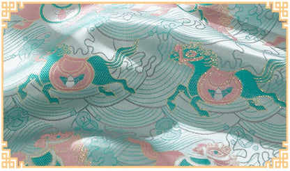 Tissu brocart de soie Song : 55 pouces de large, matériau pour robe tibétaine