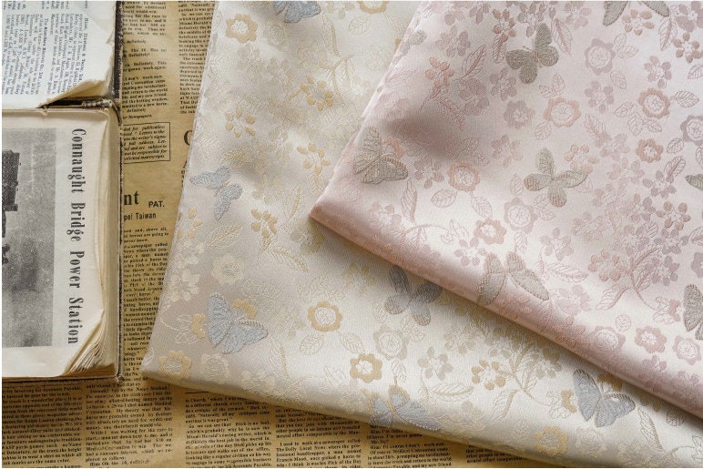 Gold Thread Jacquard Fabric: 3D Texture, 63" Wide, By The Meter
