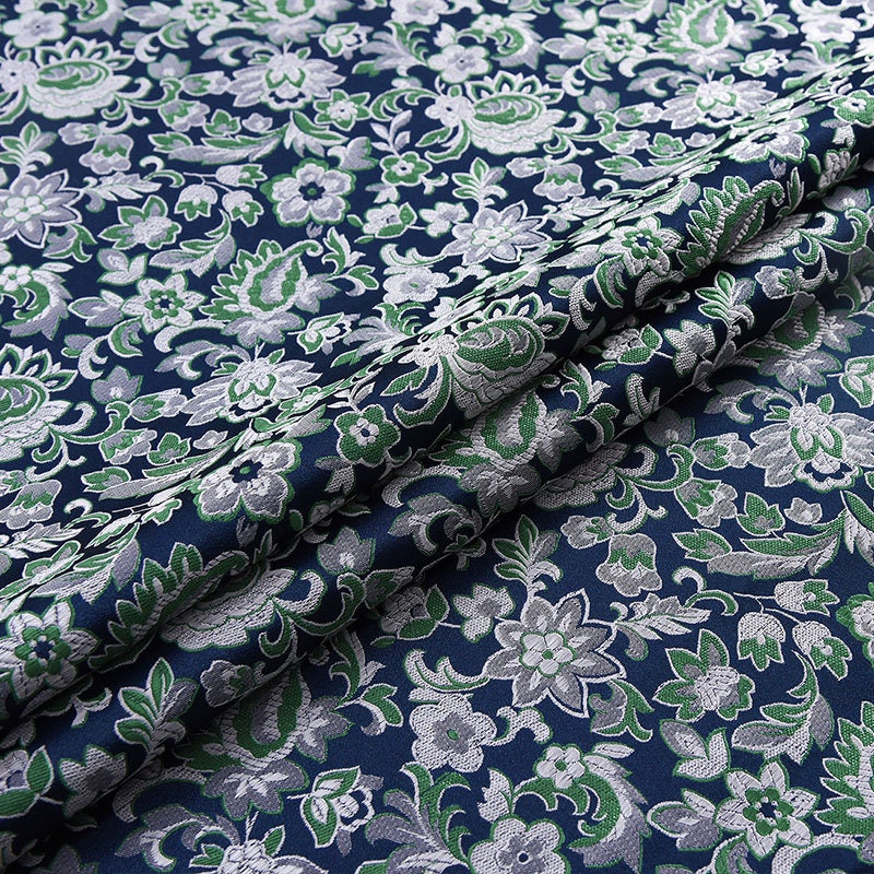 Floral Brocade Fabric: Silk Rayon Blend, Cheongsam Qipao Material (29.5" Wide)
