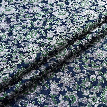 Floral Brocade Fabric: Silk Rayon Blend, Cheongsam Qipao Material (29.5" Wide)