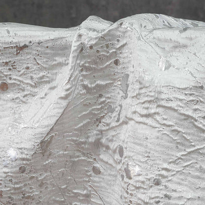 Abstract Splatter Jacquard Fabric: Silver White Embossed Upholstery Material (54" Wide)