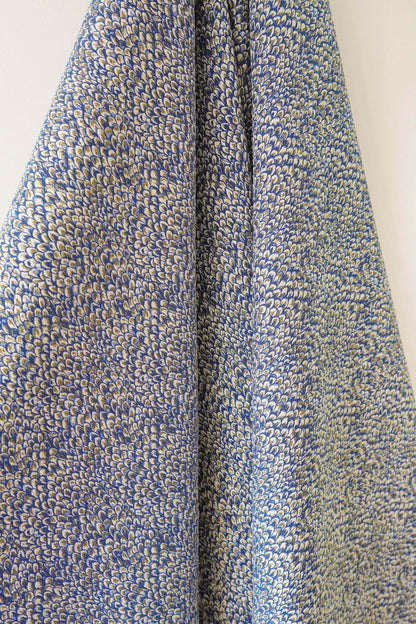 Metallic Damask Jacquard Fabric: 3D Fish Scale Texture, 53" Wide