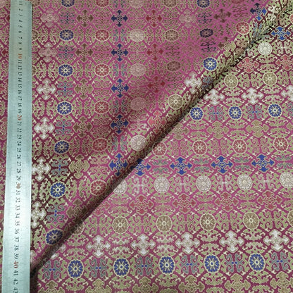 Mongolian Brocade Fabric: 59"W Rayon Cheongsam, Robe, Drapery