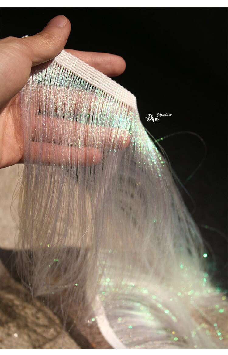 Fringed Polyester Fabric: Handmade Designer Accessory, 20cm Wide