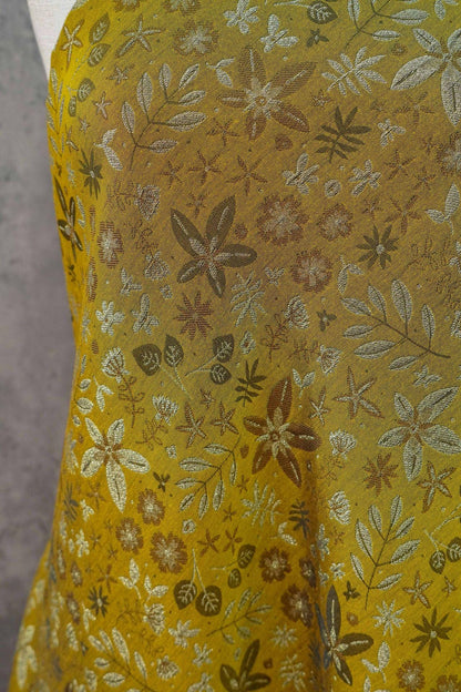 Countryside Leaf & Mini Flower Woven Fabric ��� Ideal for Crafts and Decorati" Wide