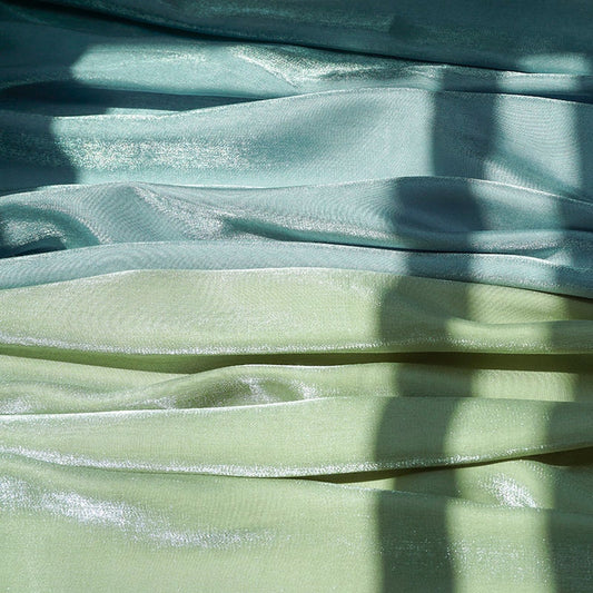 Gradient Mercerized Cotton Fabric: Shiny Satin Silky Material, 59" Wide, By The Meter