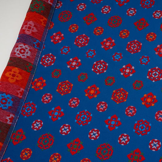 Tissu brocart à motifs floraux : satin jacquard Baoxiang coloré - 150 cm de large