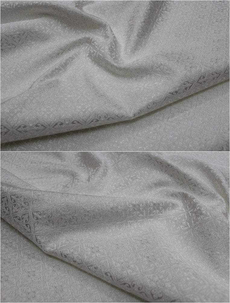 Floral Brocade Fabric: Chinese Style Silk Rayon Blend (29.5" Wide)