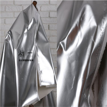 Mirror Coated PU Leather Fabric: Waterproof Metallic Designer Material