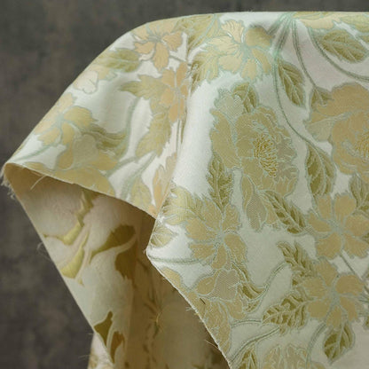 Gold Embossed Palace Jacquard Fabric: Damask Upholstery, Costume & Decor