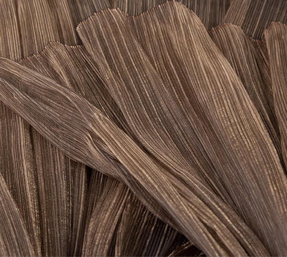 Two-Tone Pleated Organza Fabric: Fantasy Gradient Designer Material