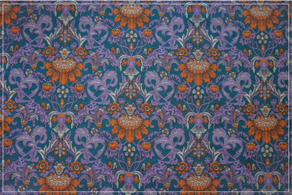 Floral Jacquard Fabric: Ancient Colors 3D Texture, 59"W