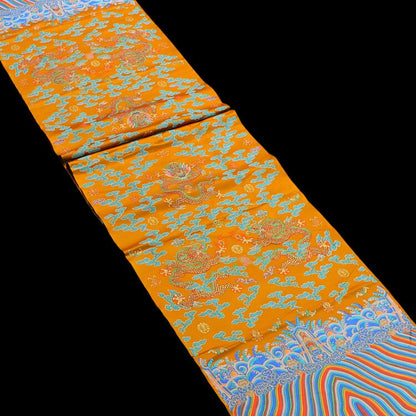 Five Dragon Tibetan Silk Brocade Fabric: Colorful Woven Ornaments