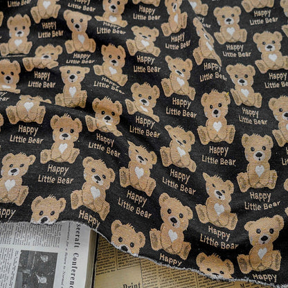 Bear Jacquard Fabric, 60/40 Poly Cotton Blend, 59" Wide