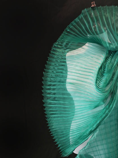 Pleated Stiff Organza Fabric: 59" Wide Designer Material
