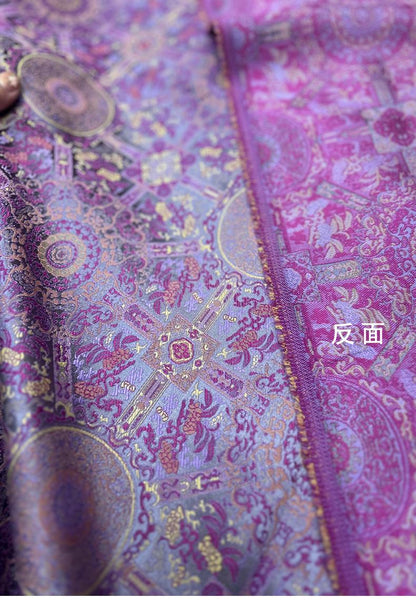 Japanese Kinran Brocade Fabric: Kimono, Geisha Bowknot, Upholstery