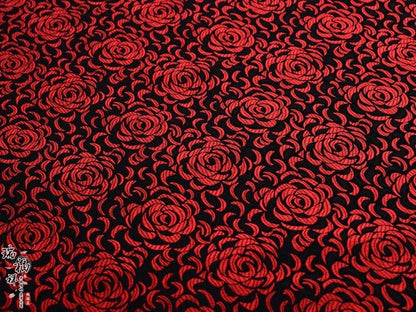 Rose Brocade Fabric: Chinese Style Rayon Qipao Cheongsam Material