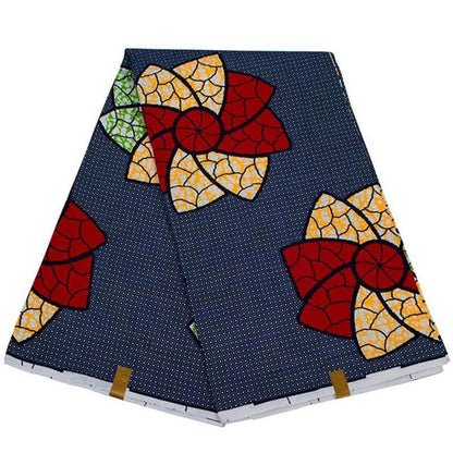 African Ankara Wax Print Fabric: Vibrant Colors, 6 Yards