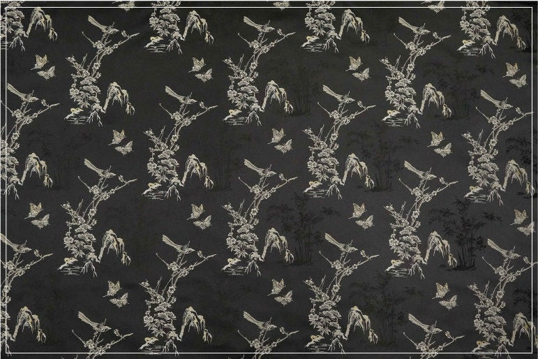Magpie Jacquard Fabric With Gold Thread: Upholstery, Costume, & Drapery - 54" Wide