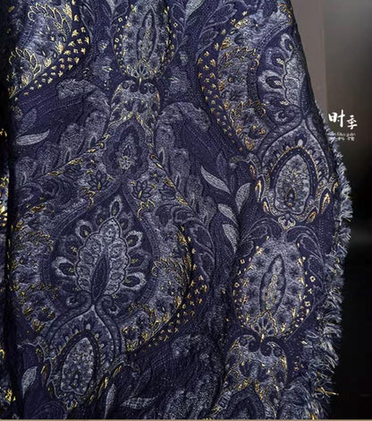 Palace Jacquard Damask Fabric: Retro Upholstery & Sewing - 55"W