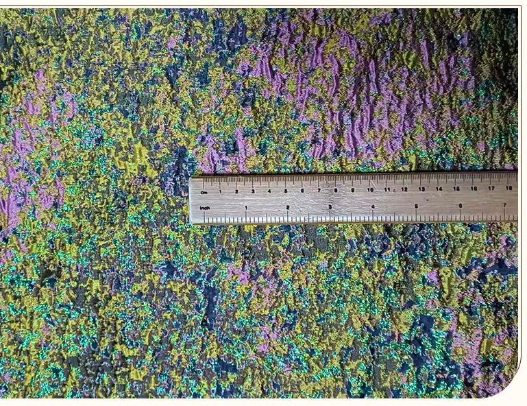 Reversible Jacquard Brocade Fabric with Oil Painting Effect & Metallic Threads, 56"Wide