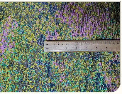 Reversible Jacquard Brocade Fabric with Oil Painting Effect & Metallic Threads, 56"Wide