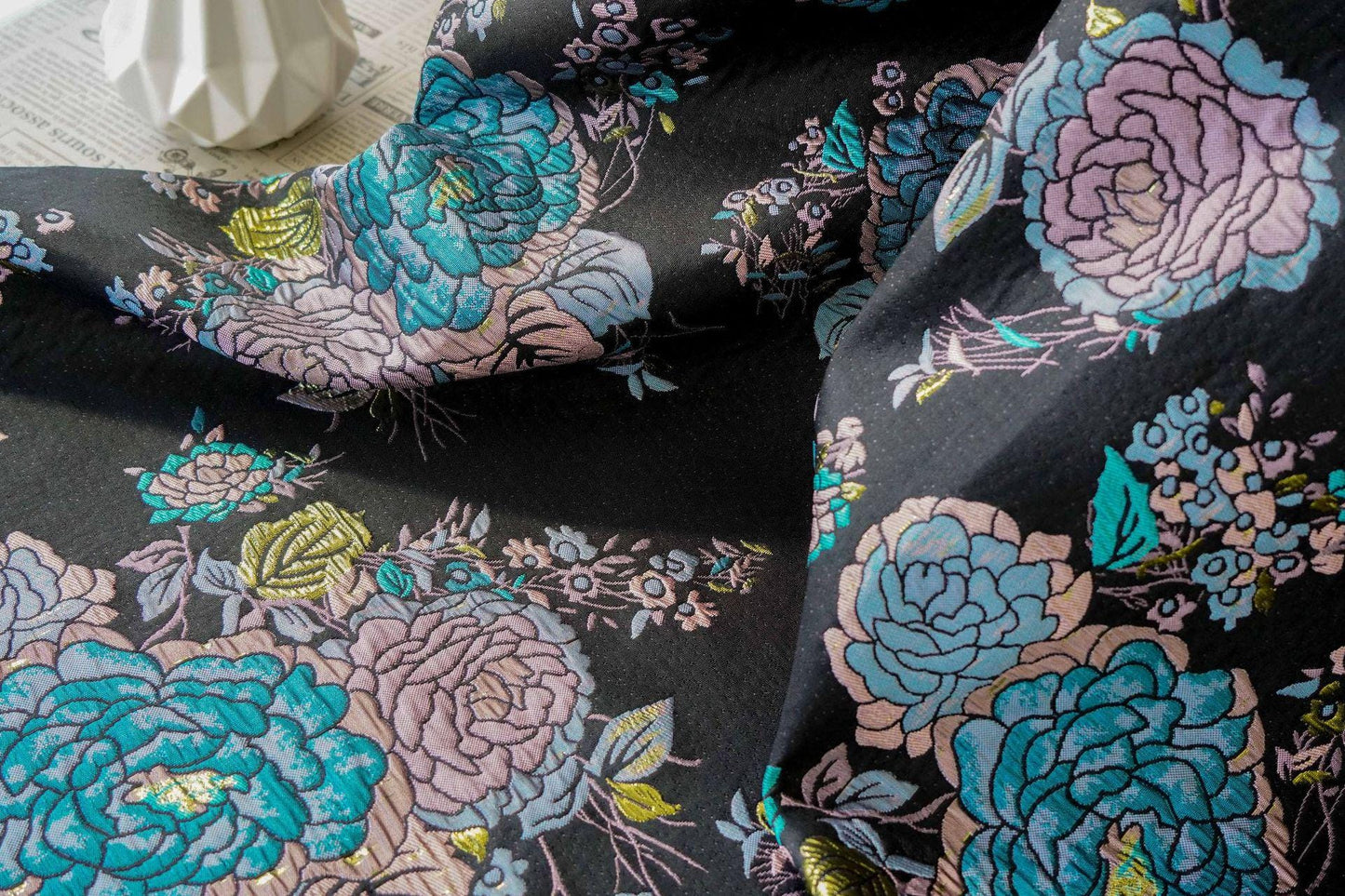 Brocade Jacquard Fabric: Retro Palace Style, Upholstery & Costume - By The Meter