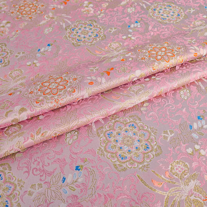 Auspicious Baoxiang Flower Brocade Fabric: 55"W Tibetan Robes
