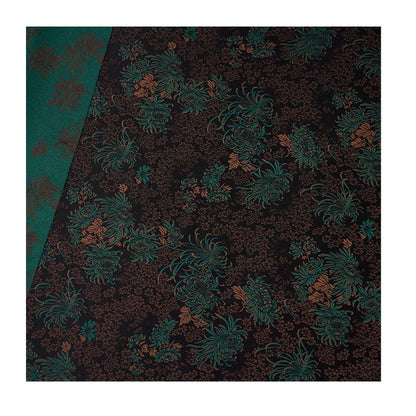 Floral Kinran Brocade Fabric: Japanese Kimono Upholstery, 29.5"W