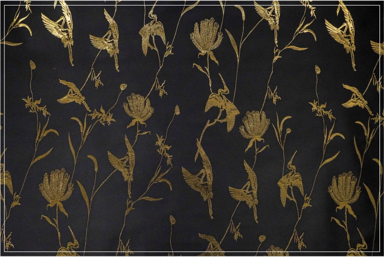 Gold Thread Jacquard Fabric: 3D Embossed Woven Upholstery, Costume, Decor