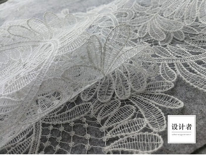 Embroidered Flower Lace Ribbon: Palace Forest Style Polyester Trim