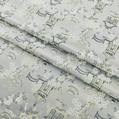 Qingming Festival Brocade Fabric: 59"W Chinese Painting Pattern