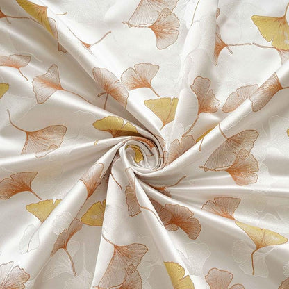 Ginkgo Leaf Jacquard Fabric: Soft Polyester Upholstery & Costume DIY