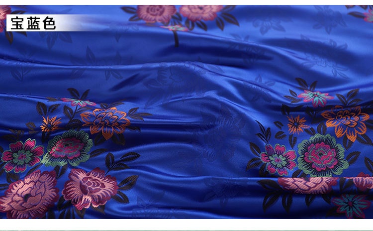 Tissu brocart jacquard à motifs floraux : rayonne rouge (matériel de couture)