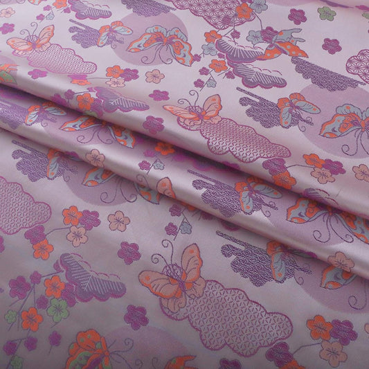 Butterfly Weaving Rayon Fabric: Mongolian Tibetan Gold Pattern, 58"W