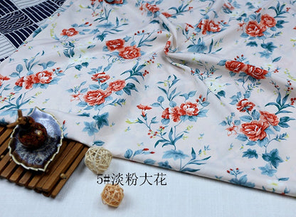 Floral Print Chiffon Fabric: Soft Polyester Satin, 59" Wide