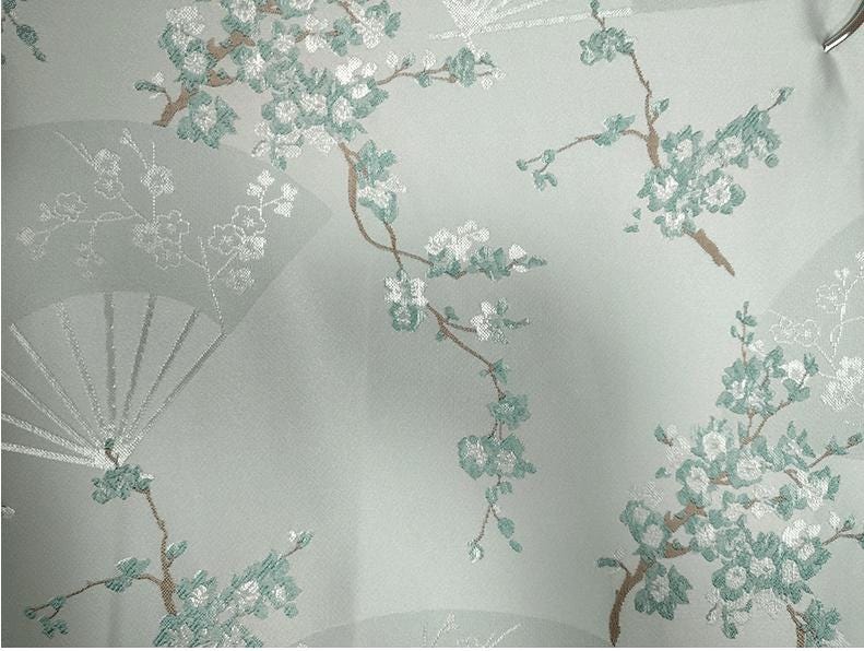 Tissu brocart à fleurs de prunier rouge : Matériel de couture pour cheongsam qipao