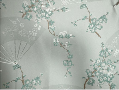 Tissu brocart à fleurs de prunier rouge : Matériel de couture pour cheongsam qipao
