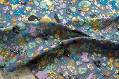 Gold Thread Jacquard Upholstery Fabric: Victorian Edwardian Style, 55"W