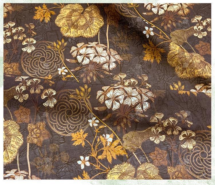 Gold Leaf Dream Tencel Ramie Fabric: Dressmaking, Upholstery, Costume - 59" Wide