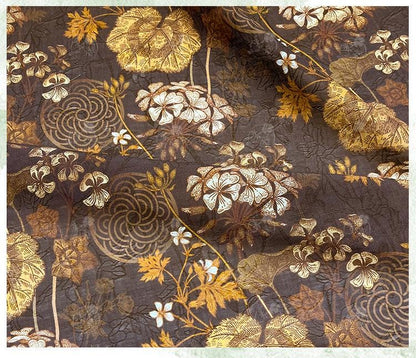Gold Leaf Dream Tencel Ramie Fabric: Dressmaking, Upholstery, Costume - 59" Wide