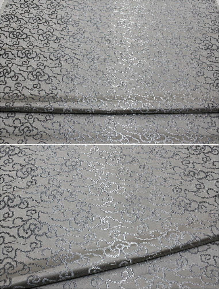 Cloud Brocade Fabric: Turquoise Jacquard, Costume Dress Material - By The Meter