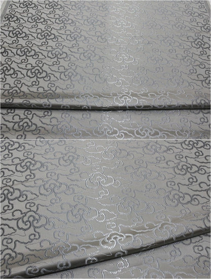 Cloud Brocade Fabric: Turquoise Jacquard, Costume Dress Material - By The Meter