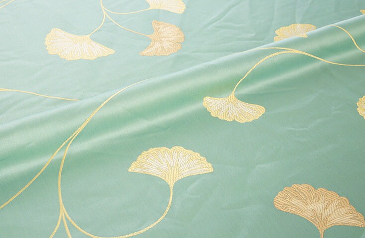 Leaf Jacquard Fabric: 58"W Polyester Upholstery, Costume & Decor