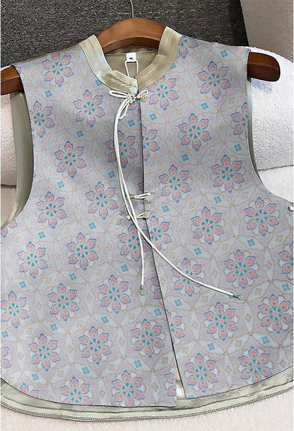 Floral Brocade Fabric: 59"W Dunhuang Baoxiang Style