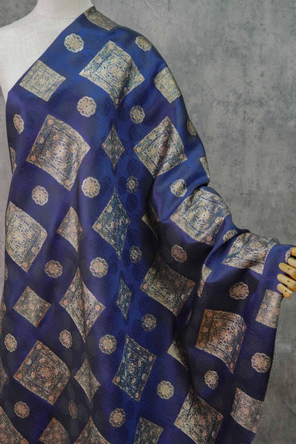 Song Brocade Fabric: 63"W Silk Rayon Blend, Tibetan Style
