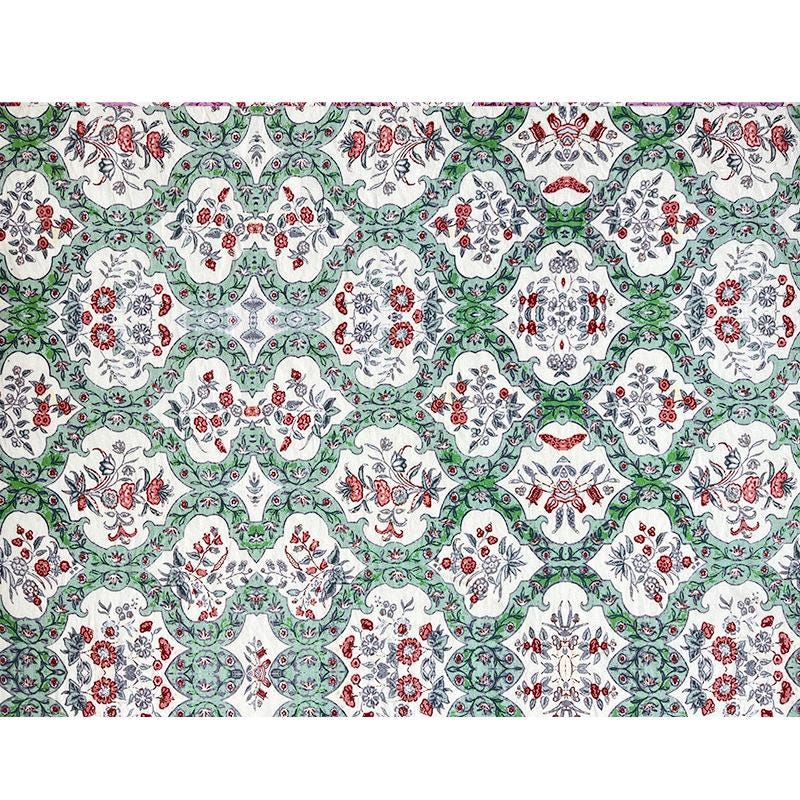 Bohemian Printed Cotton Tablecloth: 59" Wide Sustainable Fabric